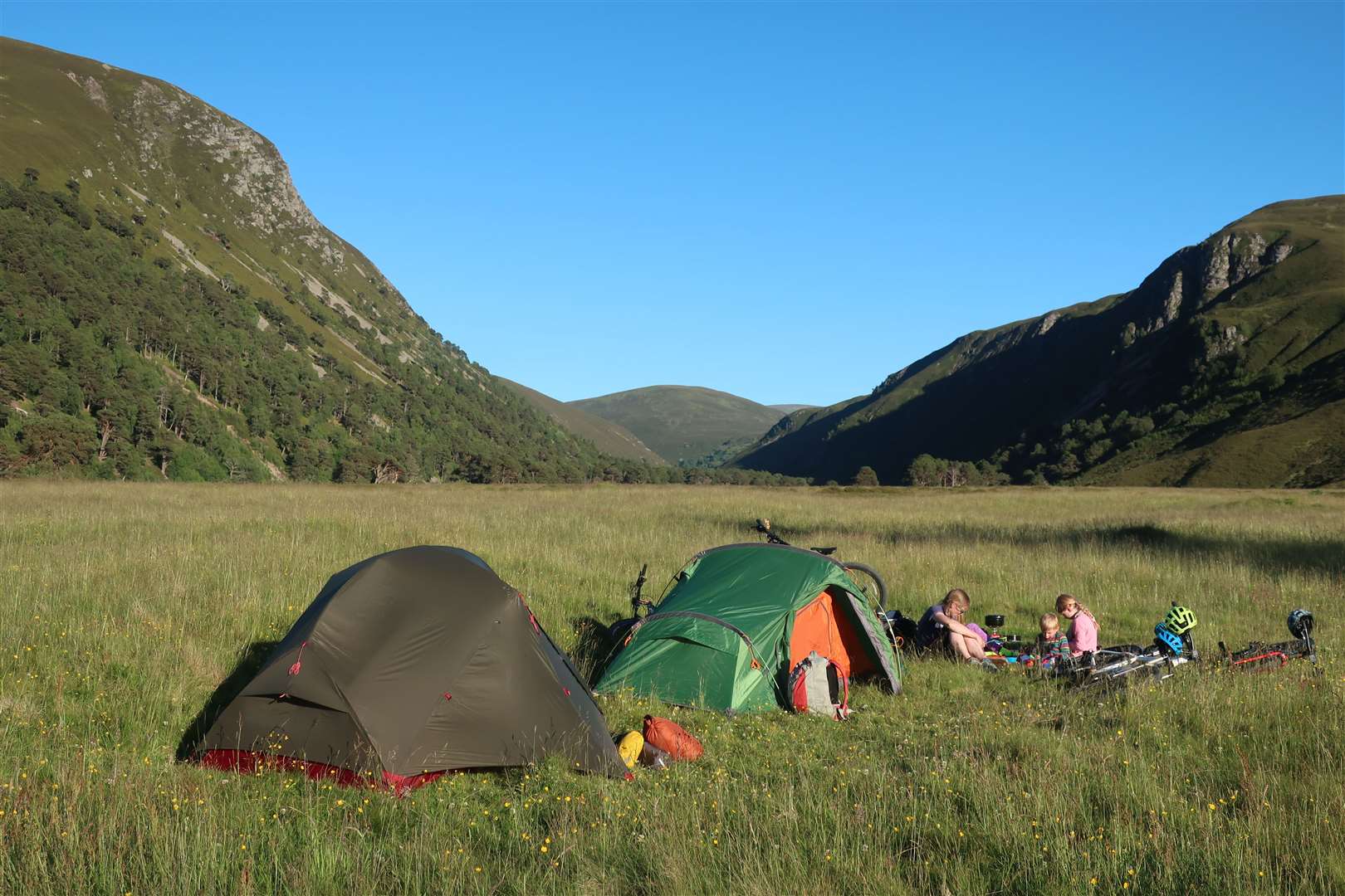 Authentic wild camping experience in the African bush